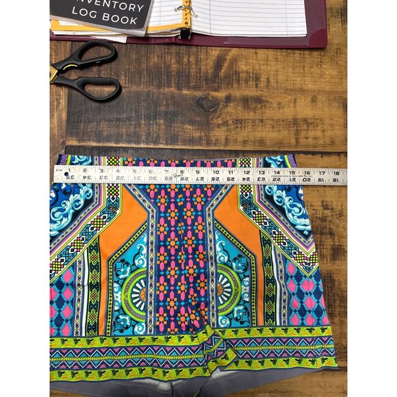 flying tomato large  high waisted boho colorful patter shorts hot pants  vibrate - Picture 6 of 9